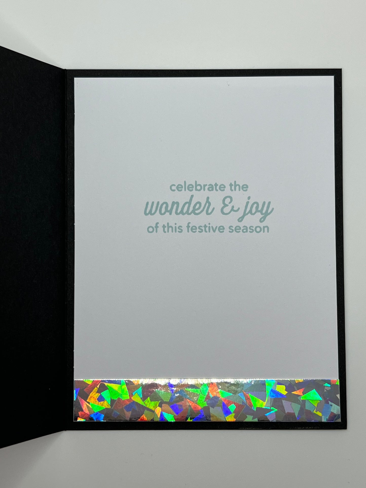Iridescent Snowflake Christmas Card – Lavender (1 of 2)