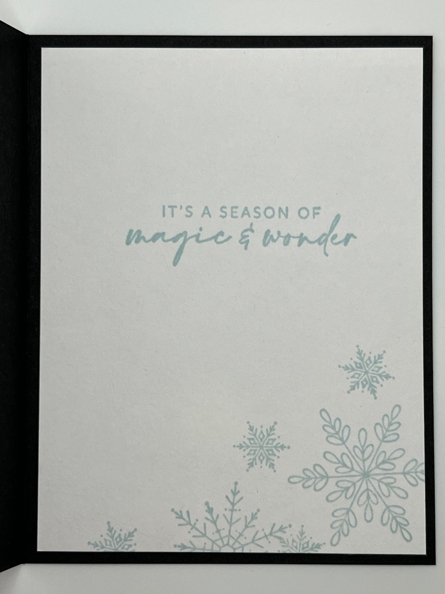 Iridescent Snowflake Christmas Card – Silver