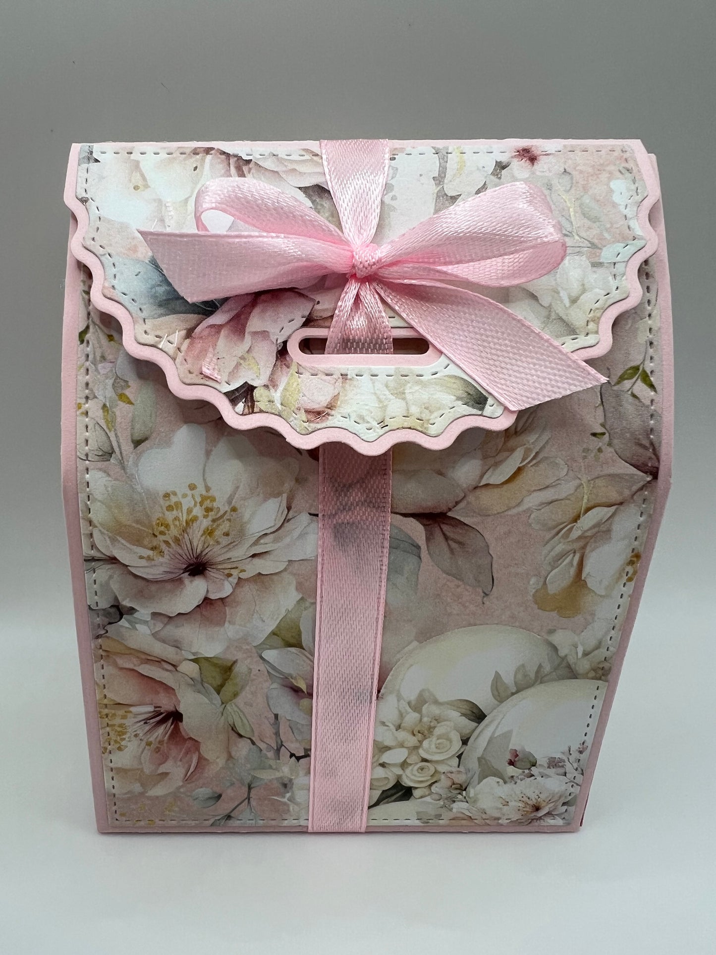 Soft Floral Gift Box — Handmade Paper Purse