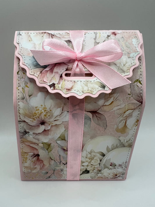 Soft Floral Gift Box — Handmade Paper Purse