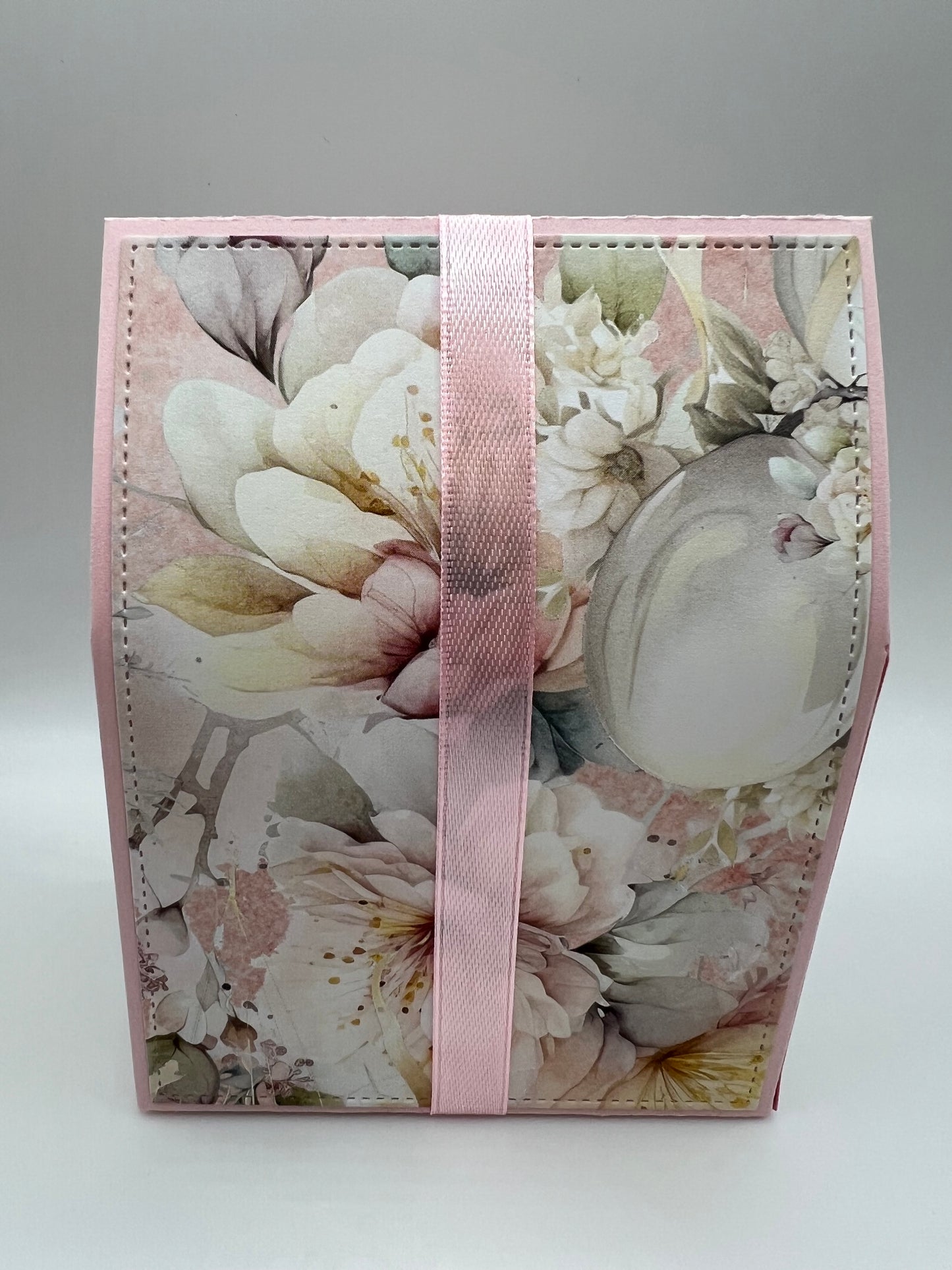 Soft Floral Gift Box — Handmade Paper Purse