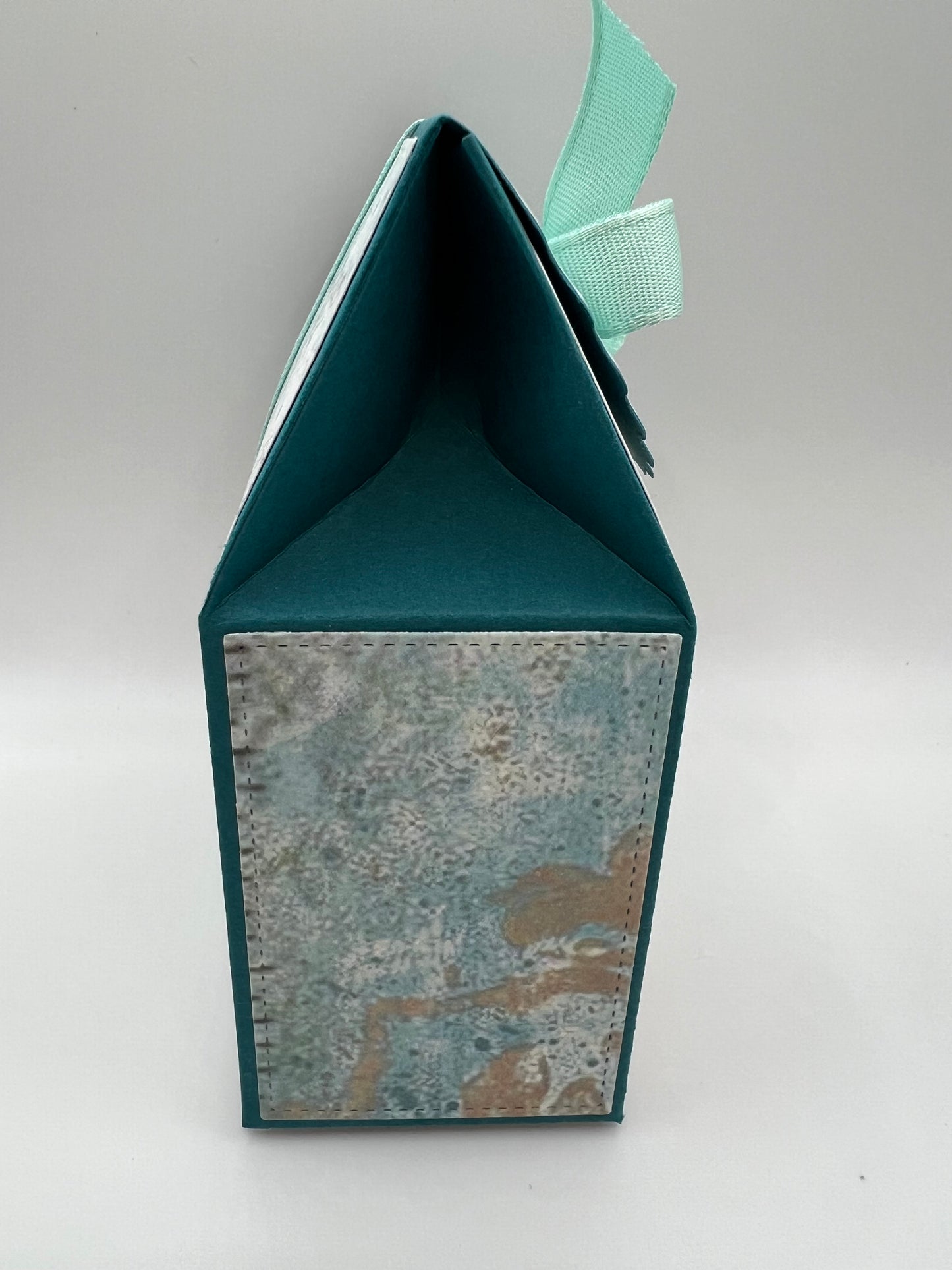Teal Watercolour Wallet Purse — Handmade Paper Purse