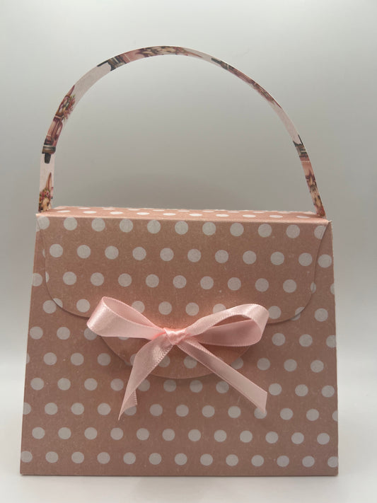 Polka Dot Handbag — Handmade Paper Purse