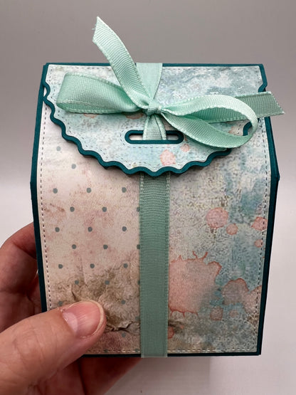 Teal Watercolour Wallet Purse — Handmade Paper Purse