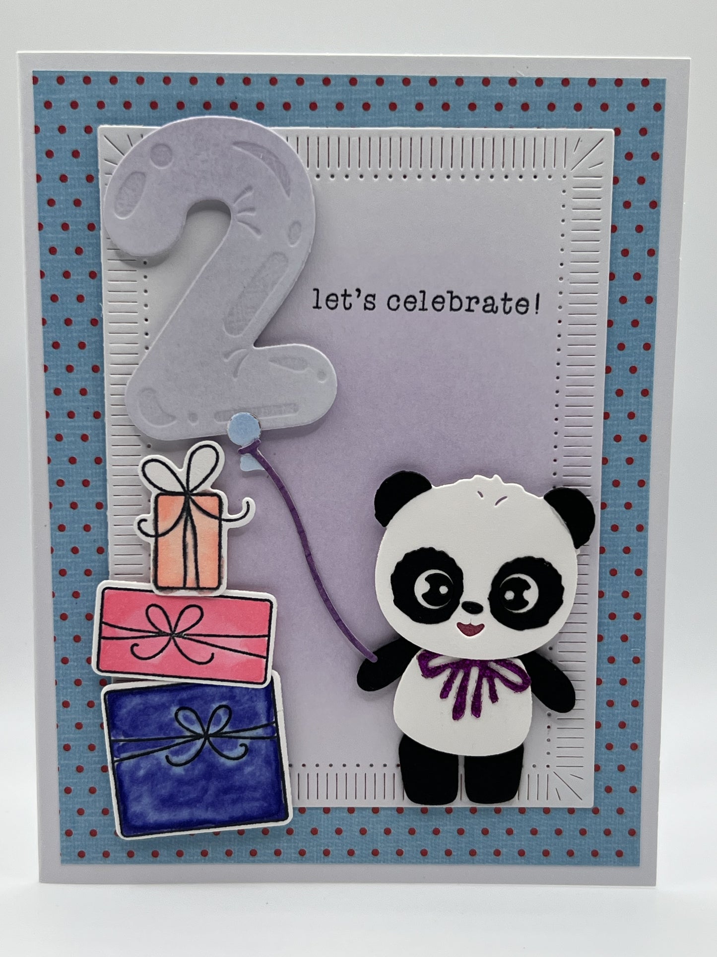 Panda 2nd Birthday Card | Let's Celebrate
