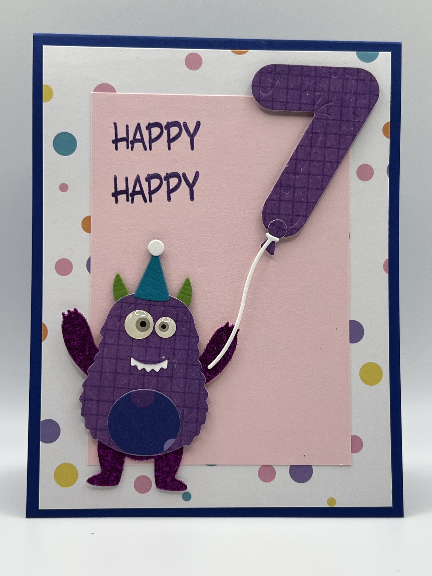 Monster 7th Birthday Card | Happy Happy Birthday
