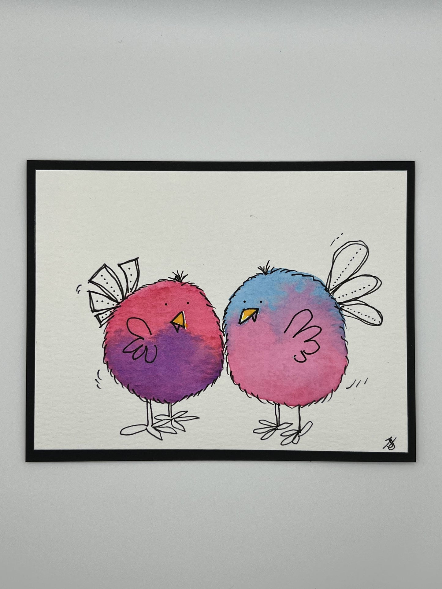 Watercolour Whimsy Card — Feathered Friends