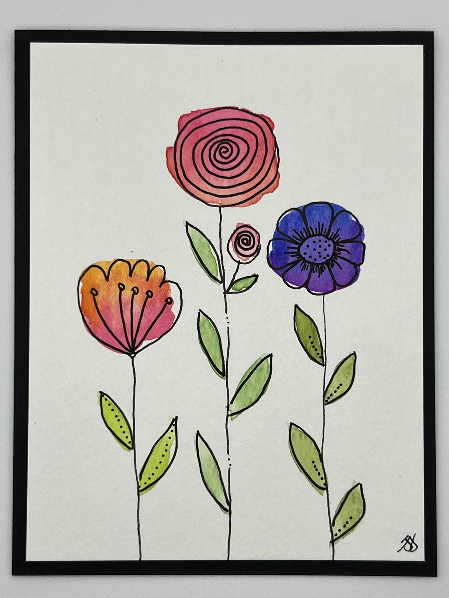 Watercolour Whimsy Card — Whimsy Trio