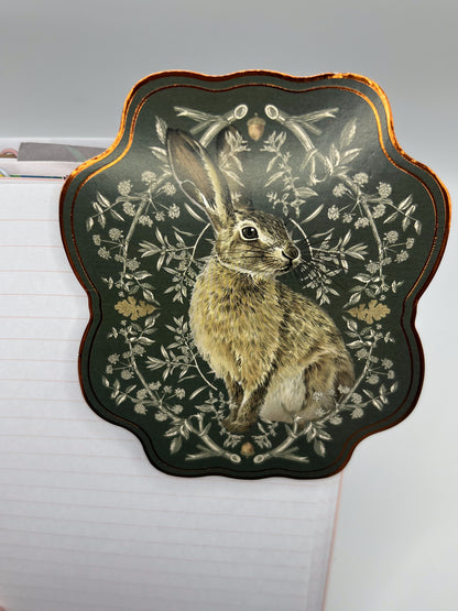 Corner Bookmark — Hare on book