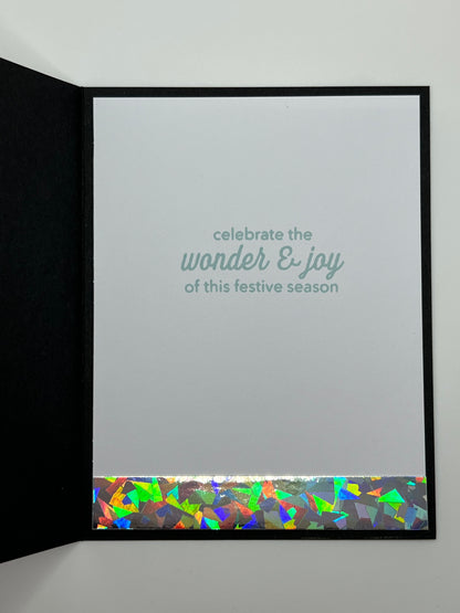 Iridescent Snowflake Christmas Card – Lavender (1 of 2)