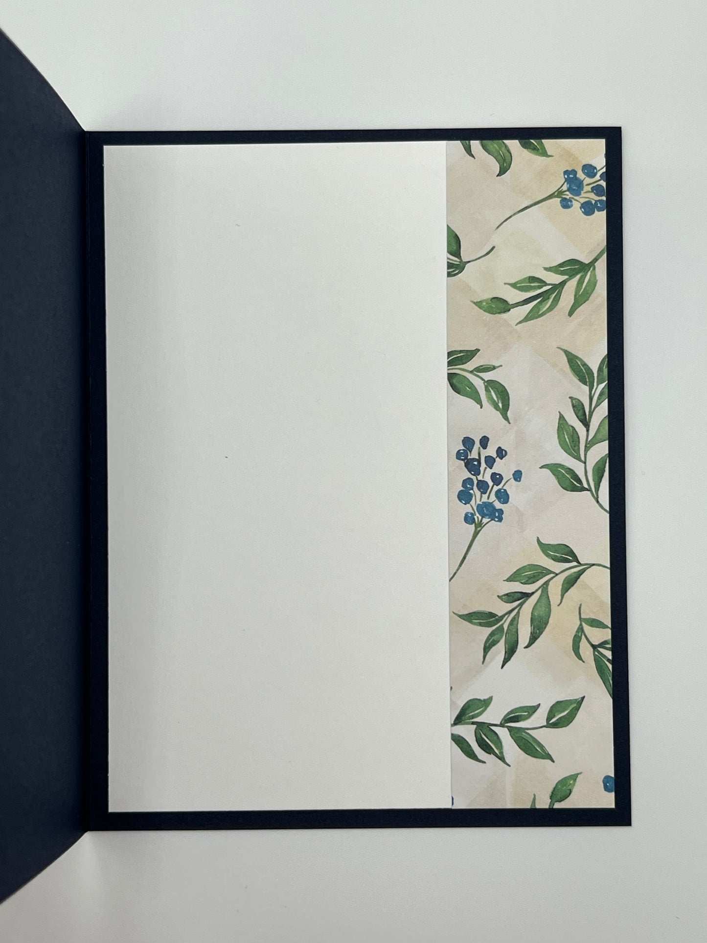 Navy & Gold Botanical Christmas Card
