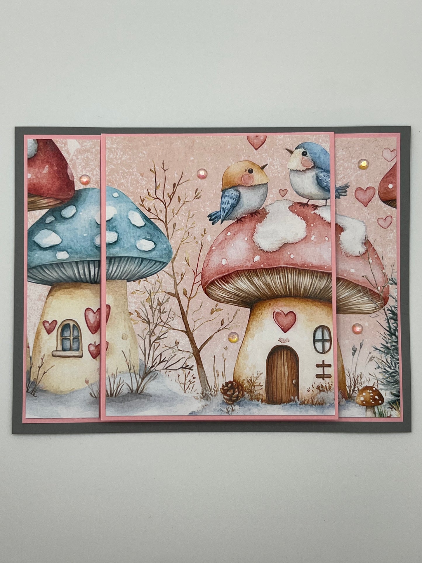 Mushroom Cottage Christmas Card